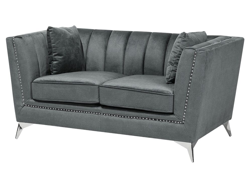 Sofa Set Samtstoff grau 5-Sitzer GAULA | Möbel, Lampen ...