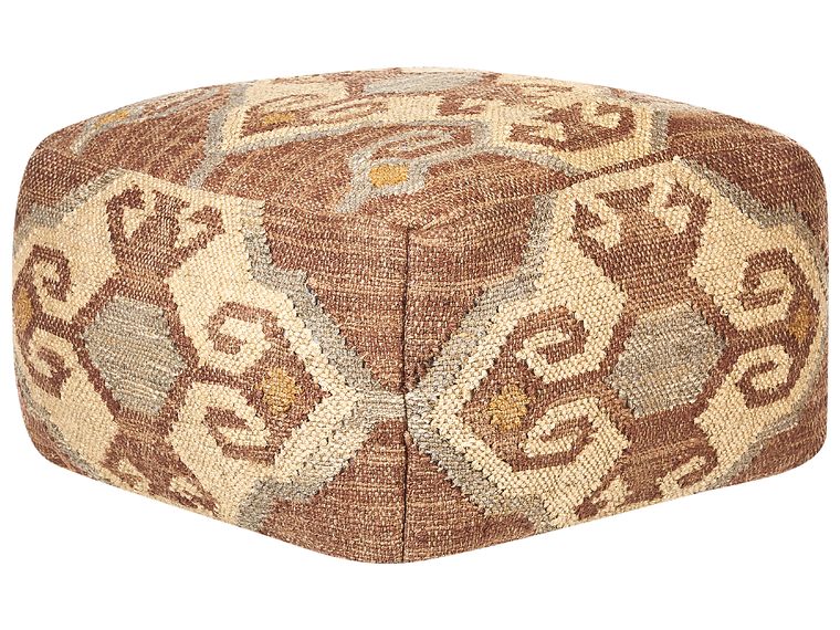 Jute Pouffe Multicolour URPAD Beliani.co.uk