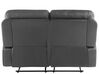 2 Seater Faux Leather Manual Recliner Sofa Black BERGEN_681491