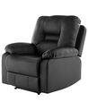Faux Leather Manual Recliner Chair Black BERGEN_681444