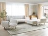 Living Room Fabric Sofa Set White Boucle FLORLI_906077