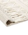Teppich Wolle beige 160 x 230 cm geometrisches Muster PERTEK_855578