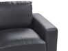 3 Seater Sofa Faux Leather Black SOVIK_899716