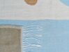 Manta decorativa creme e azul 130 x 170 cm HAKUI_834772