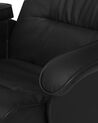 Cadeira de massagem com repousa-pés em pele sintética preta RELAXPRO_745564