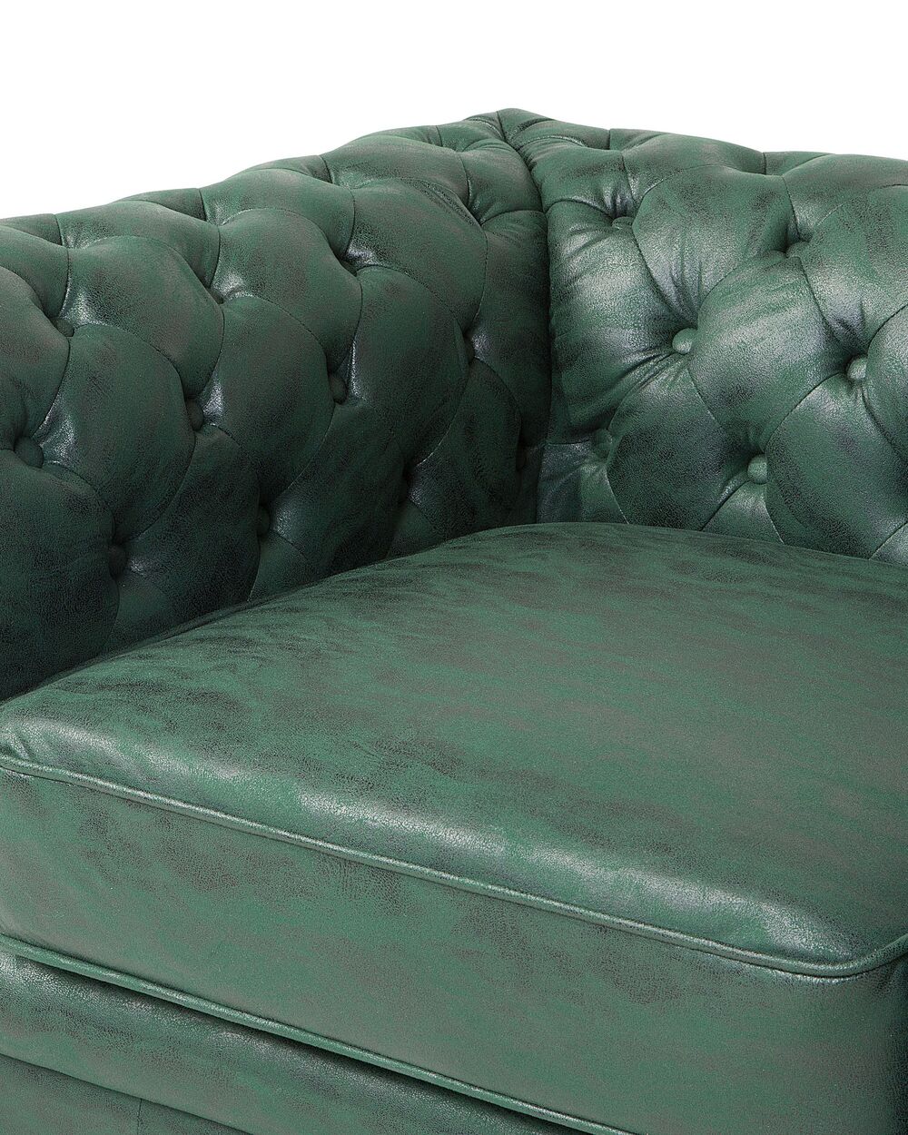 Faux Leather Armchair Green CHESTERFIELD Beliani.co.uk