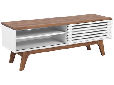 Televizní stolek bílý / dřevěný TOLEDO