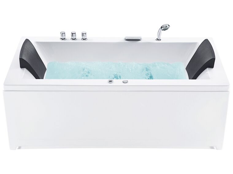 Left Hand Whirlpool Bath with LED 1830 x 900 mm White VARADERO_706936