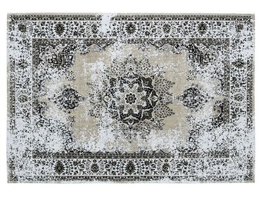 Bavlnený koberec 140 x 200 cm béžová/sivá ALMUS