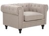 Bankenset stof taupe CHESTERFIELD_912443