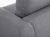 Canapé angle à droite 4 places en tissu gris clair avec pouf OSLO_285450