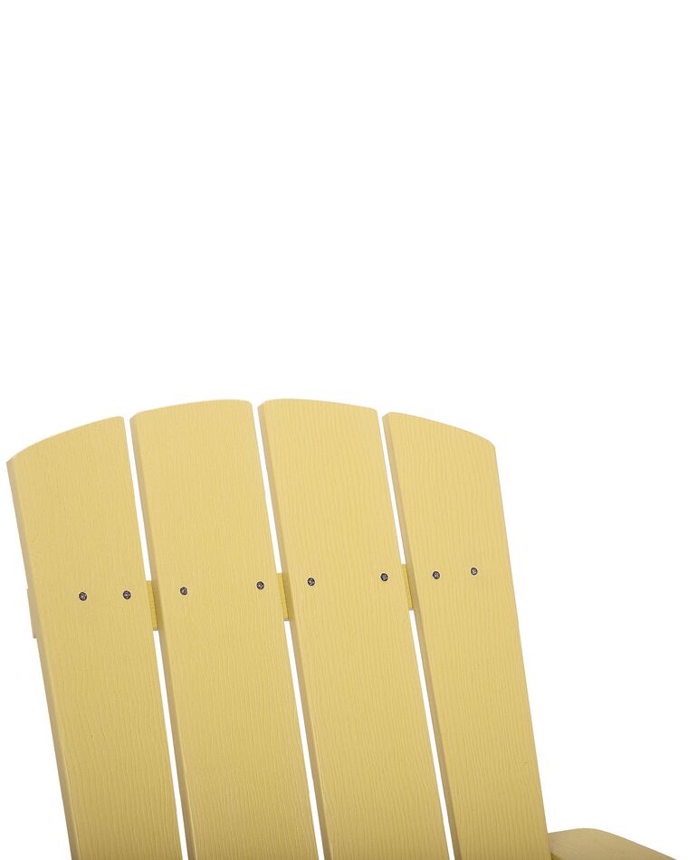 Silla de jardín amarilla ADIRONDACK Beliani.es