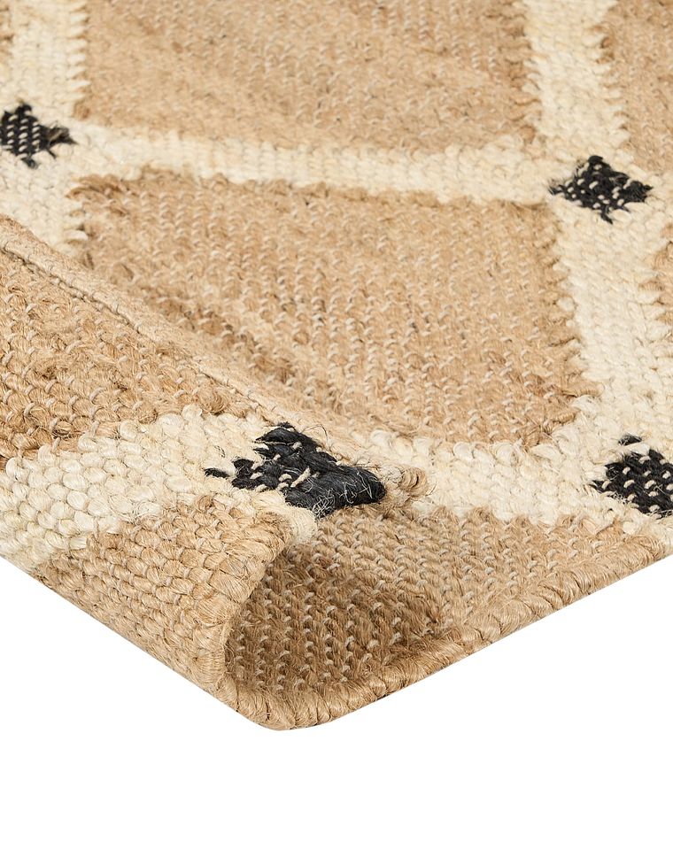 Jute Area Rug 200 x 300 cm Beige KALEKOY Beliani.co.uk
