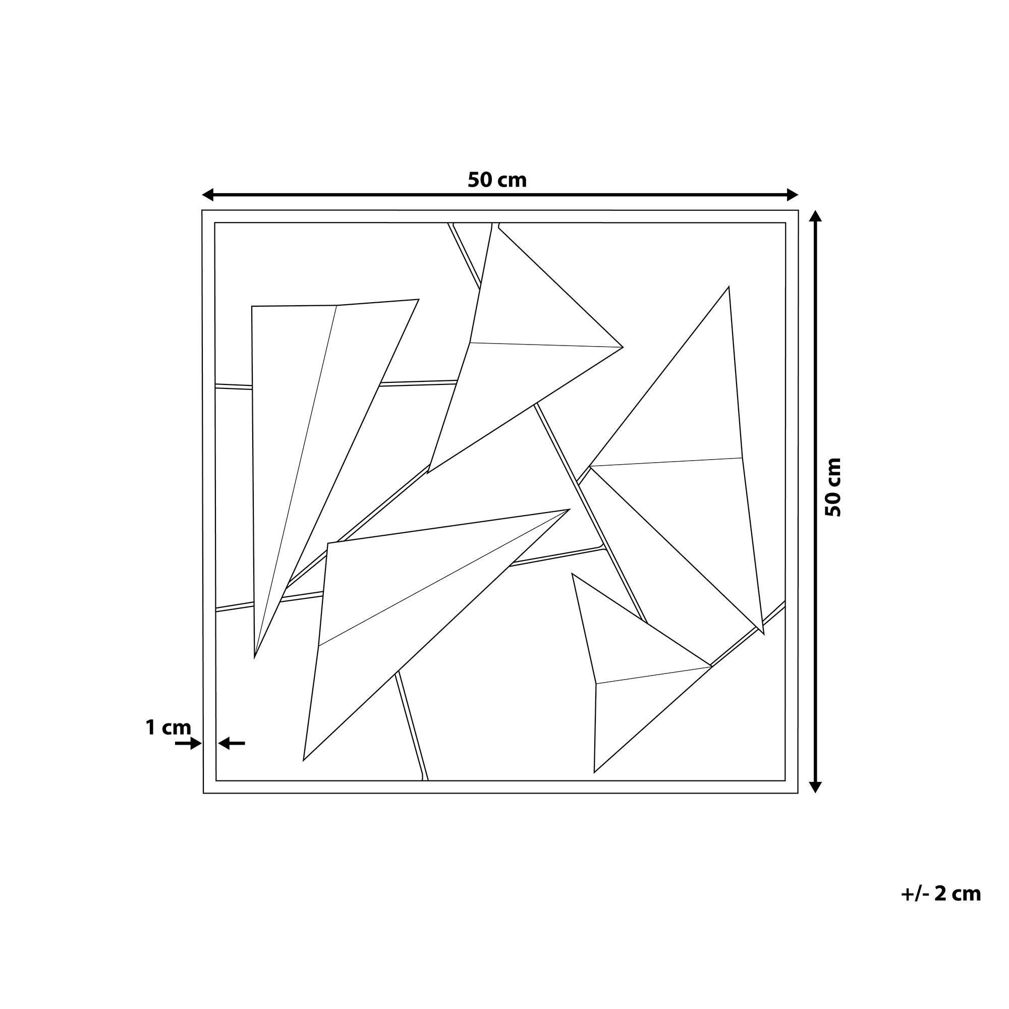 Dekoracja ścienna niebiesko-złota ZINC