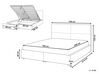 Zamatová posteľ s úložným priestorom 160 x 200 cm čierna VERNOYES_861458