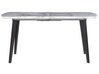 Matbord hopfällbart 160/200 x 90 cm marmor effekt/svart MOSBY_793877