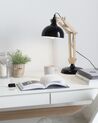 Lampka biurkowa regulowana drewniana czarna SALADO_319860