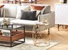 Marble Effect Wire Frame Side Table with Gold HALSEY_829622