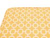 Set of 2 Outdoor Seat Pad Cushion Yellow and White FIJI_764404