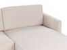 Left Hand 2 Seater Fabric Corner Sofa Beige BREDA_895119
