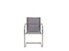 Conjunto de 4 cadeiras de jardim em inox com tela cinzenta COSOLETO_818441