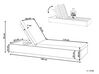 Wooden Reclining Sun Lounger with Cushion Off-White FANANO_863052