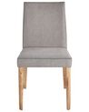 Conjunto de 2 sillas de poliéster gris claro/madera clara PHOLA_832121