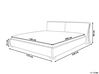 Leather EU Double Size Bed with LED Gold PARIS_749028