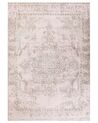 Teppich Baumwolle rosa 200 x 300 cm orientalisches Muster Kurzflor MATARIM_852554
