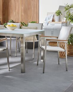 Puutarhatuoli kangas valkoinen 4 kpl GROSSETO Puutarhatuoli kangas valkoinen 4 kpl GROSSETO