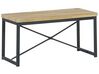 Matgrupp bord 2 stolar och bänk ljusbrun/svart FLIXTON_785618
