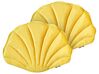 Set of 2 Velvet Seashell Cushions 47 x 35 cm Yellow CONSOLIDA_889279