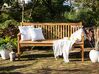 Záhradná lavica z agátového dreva 180 cm svetlohnedá VIVARA_804232