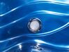Bañera de hidromasaje LED de acrílico azul/plateado/madera clara 200 x 200 cm LASTARRIA_818746