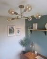 6 Light Metal Ceiling Lamp Brass KIDANE_901553