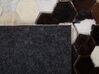 Dywan patchwork skórzany 140 x 200 cm brązowo-beżowy EYIM_764661