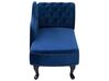 Chaise longue fluweel blauw rechtszijdig NIMES_712465