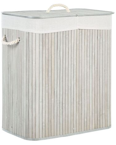 Bamboo Basket with Lid Grey KANDY