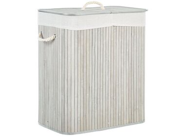 Bamboo Basket with Lid Grey KANDY