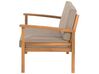 Lounge Set zertifiziertes Holz hellbraun 4-Sitzer Auflagen taupe MANILA_803048