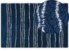Teppich blau / weiß 200 x 300 cm Streifenmuster Shaggy TASHIR_854453