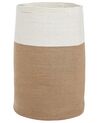 Textilkorb Baumwolle weiss / beige ⌀ 52 cm ARDESEN_840441