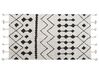 Tæppe 80 x 150 cm sort/hvid bomuld KHEMISSET_830844