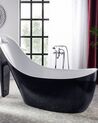 Badewanne freistehend schwarz-weiß High Heel 180 x 80 cm COCO_717599