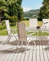 Set di 6 sedie da giardino alluminio beige CATANIA_884030