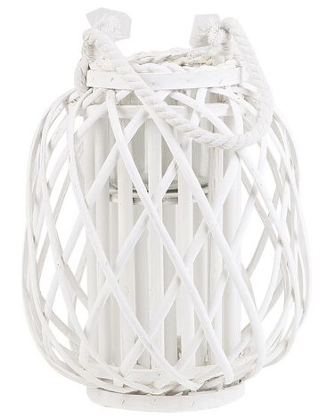 Dekoratívny lampáš 30 cm biely MAURITIUS 