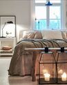 Łóżko z pojemnikiem tapicerowane 180 x 200 cm beżowe ORBEY_754815