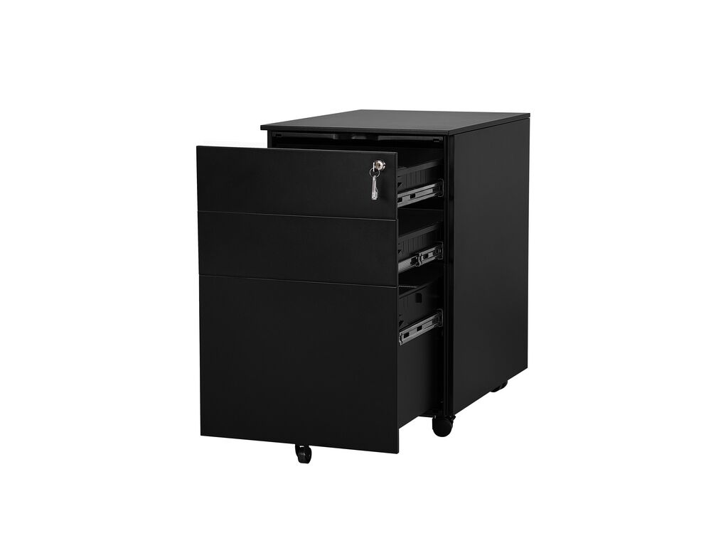 Aktenschrank schwarz POMA | Beliani.ch