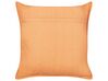 Set of 2 Cotton Cushions Geometric Pattern 45 x 45 cm Orange HOYA_892884