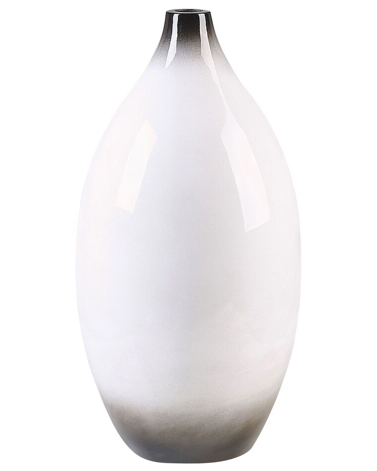 Vaso decorativo em terracota branca 46 cm BAEZA_791574